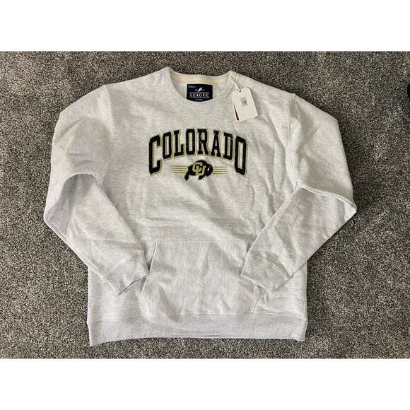 Men’s League Collegiate Wear Colorado Buffaloes Crewneck Sweatshirt XL Gray - Picture 2 of 5